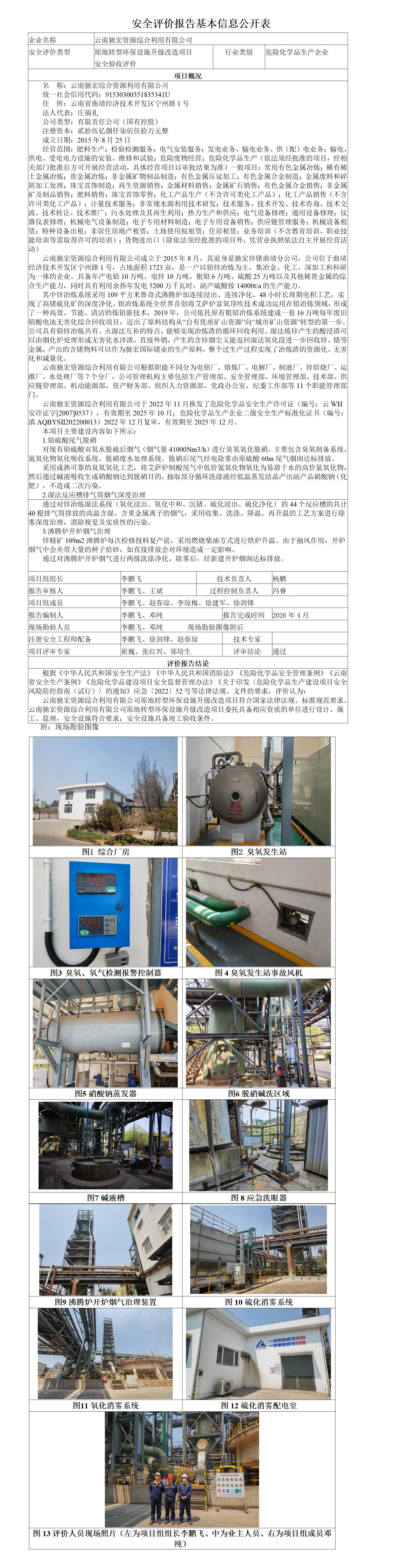 基本信息公开表（驰宏公司环保项目验收）